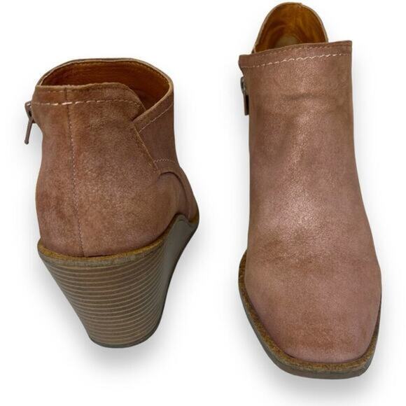 LUCKY BRAND Suede Macawi Ankle Boot Side Zip Size 7.5 - Picture 4 of 11